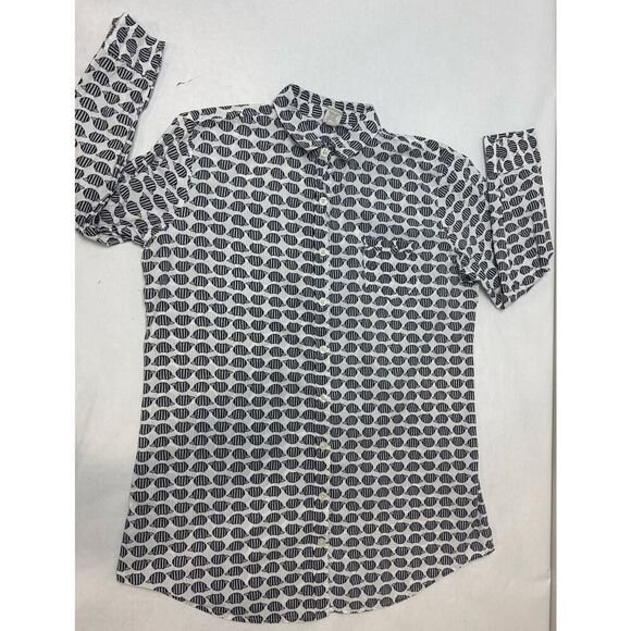 Hedgehog Twee Print Button Down Shirt 100% Cotton Sonoma - Size Large Women - Picture 1 of 9